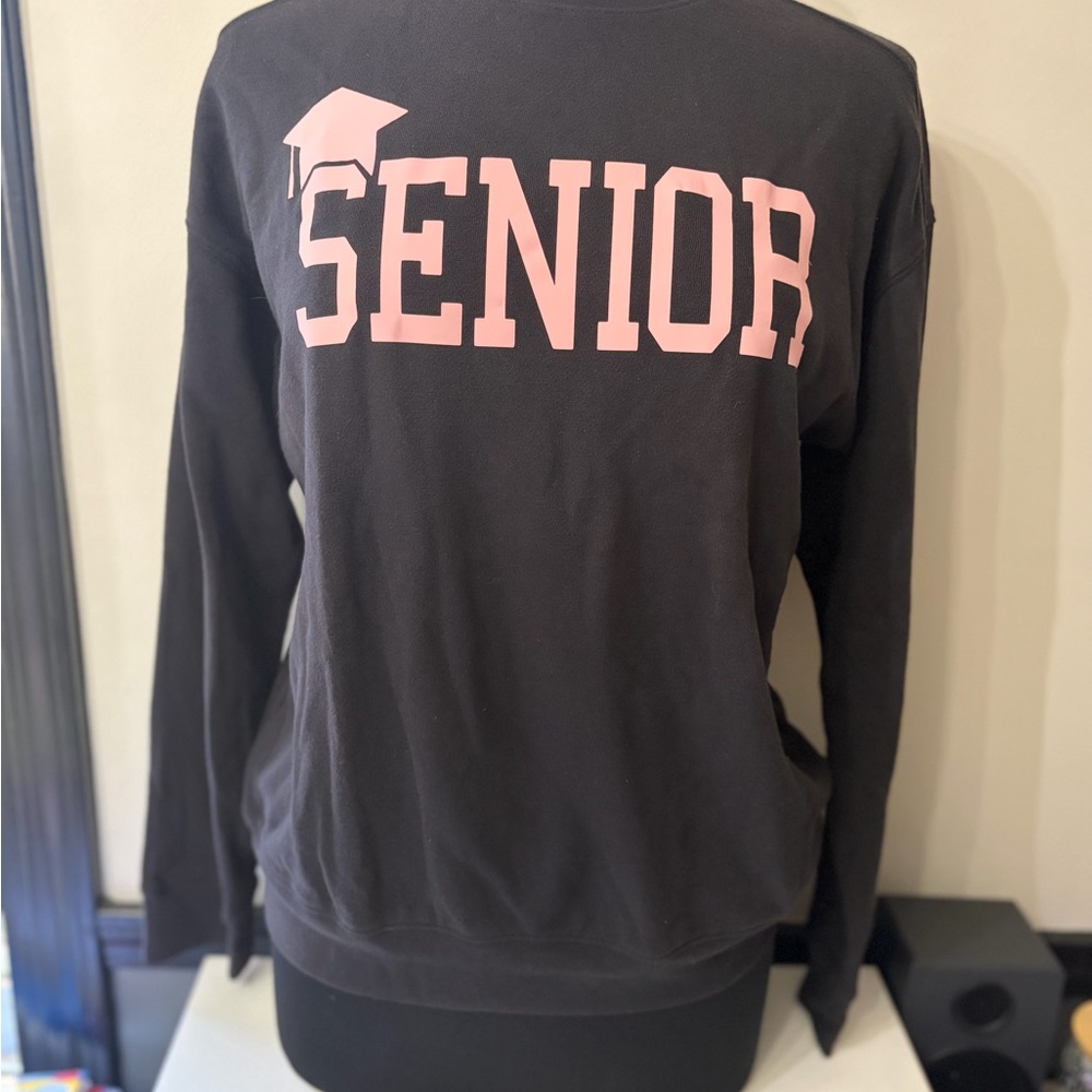 Black Sweatshirt with pink senior